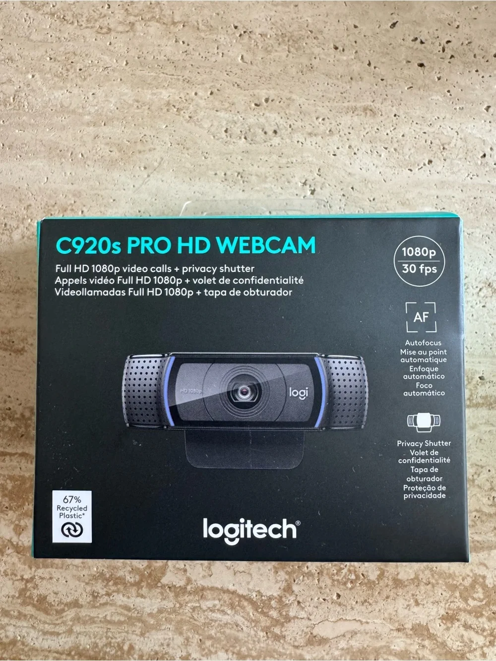 Logitech C920s Pro HD Webcam - Black